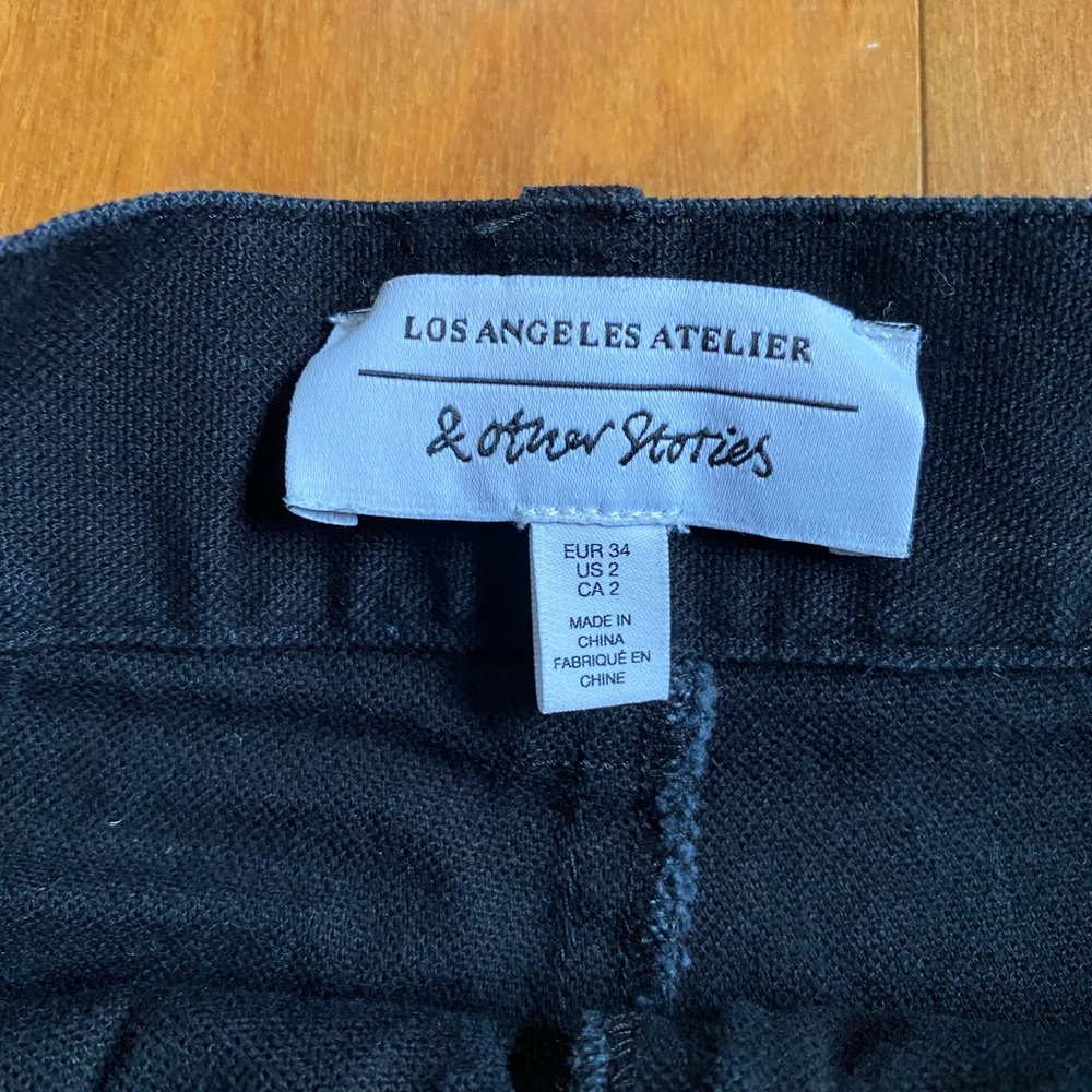 & Other Stories Wide Leg Black Pants